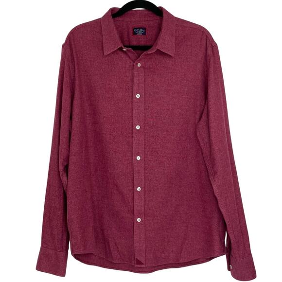 Untuckit Veneto WF maroon button down long Slim Fit sleeve men's size XL - Picture 1 of 12